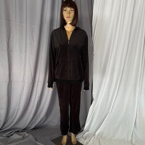 Black Velour Tracksuit